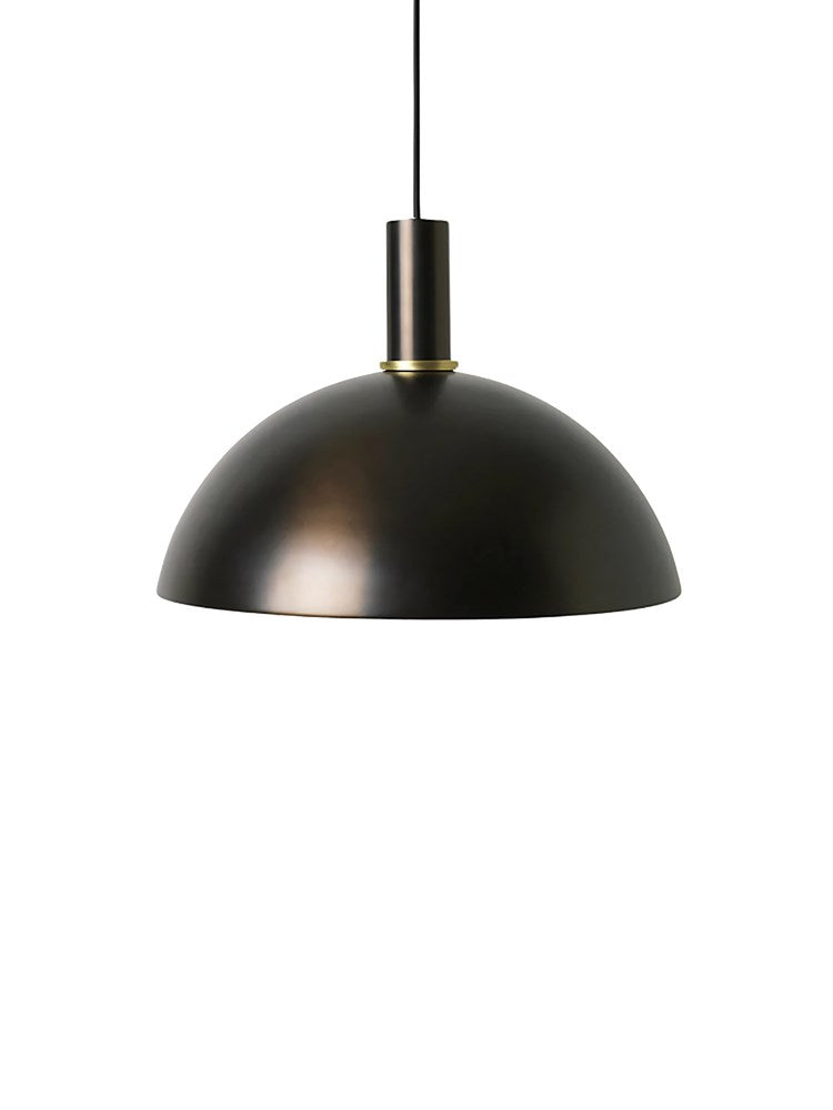Collect Dome Shade & Pendant Set Black Brass
