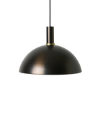 Collect Dome Shade & Pendant Set Black Brass