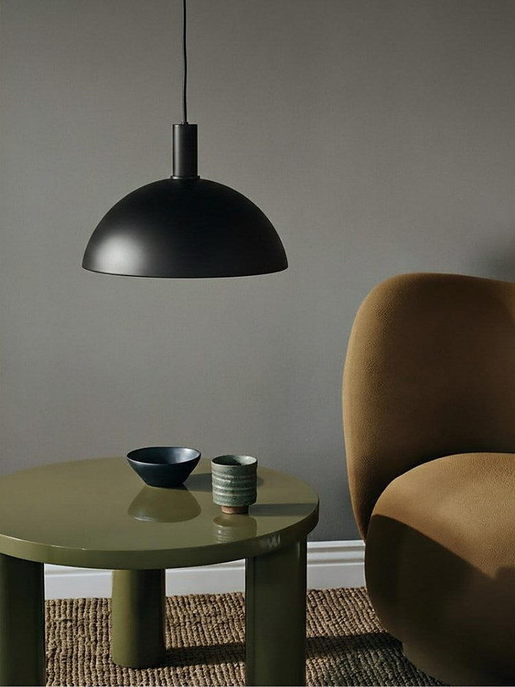 Collect Dome Shade & Pendant Set Black Brass