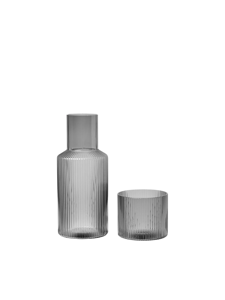 Ripple Small Carafe Set - Smoked Grey (Sample)