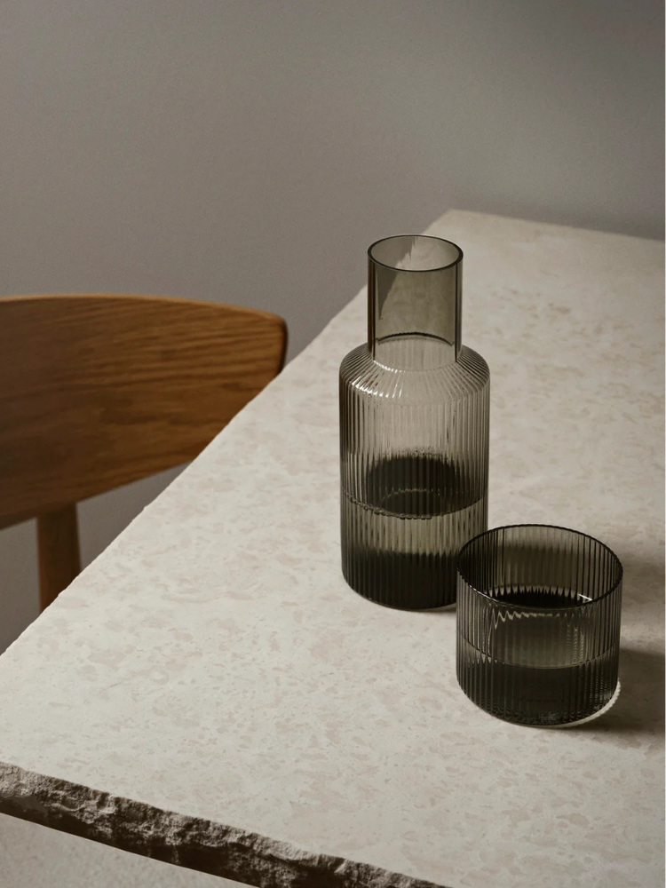 Ripple Small Carafe Set - Smoked Grey (Sample)