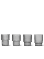 Ripple Glasses - Set of 4 - Smoked Grey