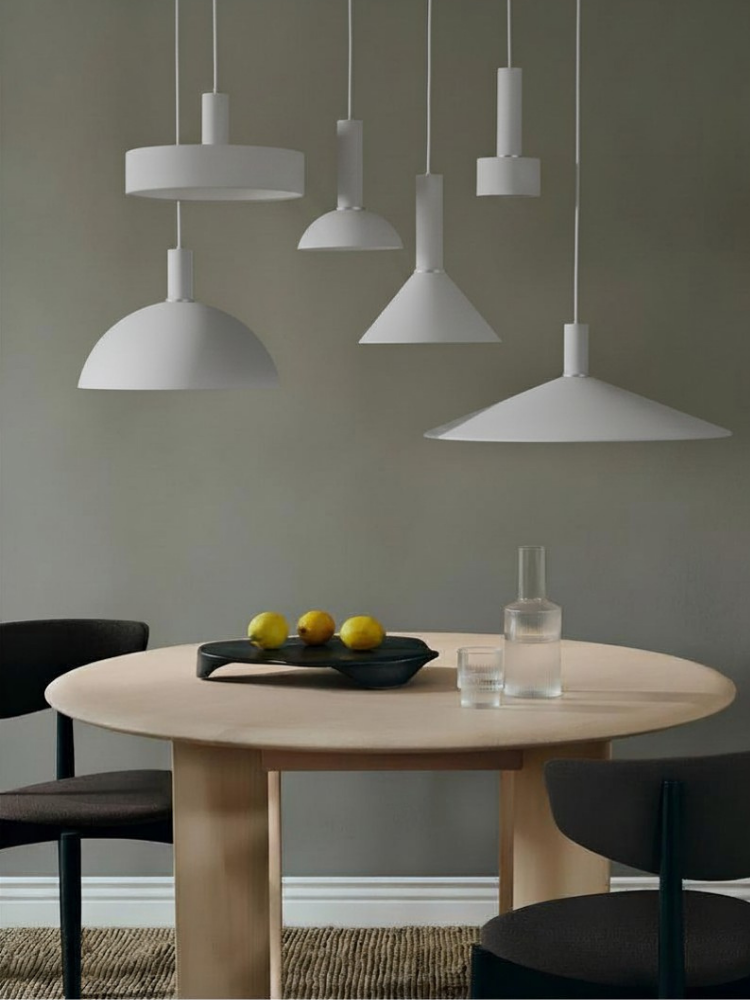 Collect Record Shade & Pendant Set Light Grey