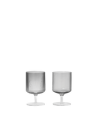 Ripple Wine Glasses - Set of 2 - Smoked Grey