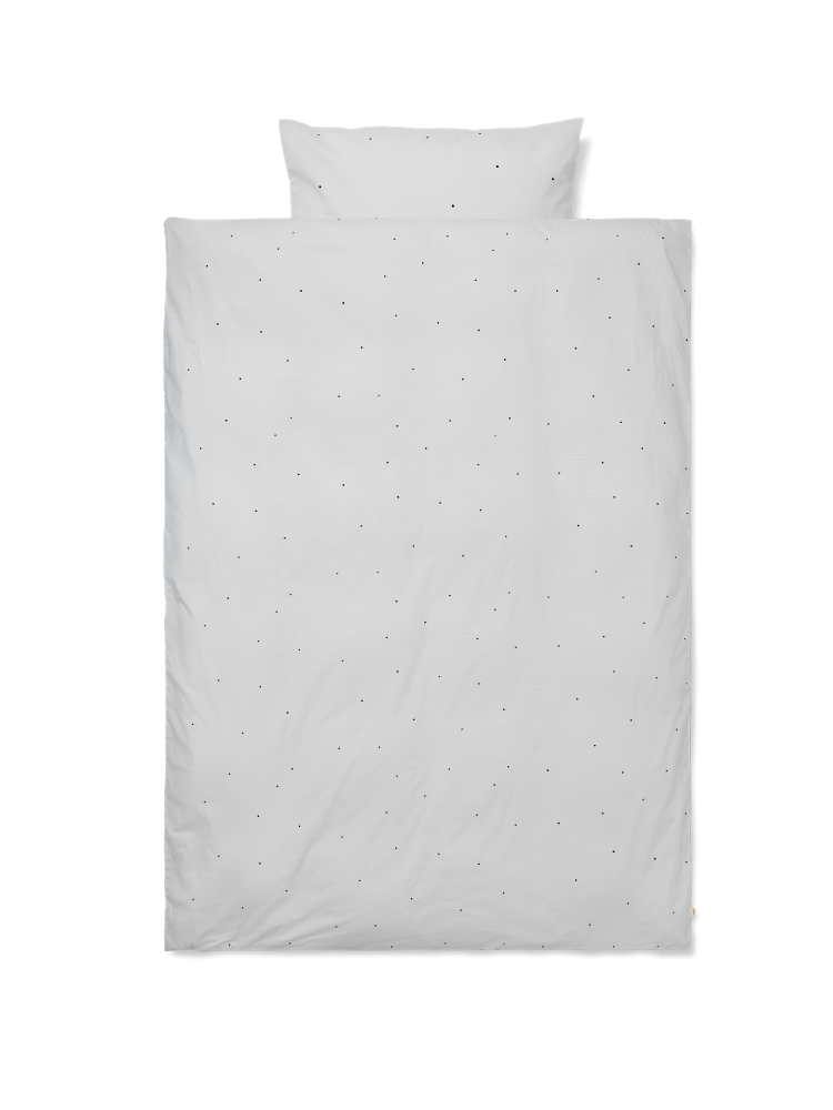 Dot Bedding Light Grey Single