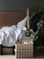 Dot Bedding Light Grey Single