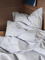 Dot Bedding Light Grey Single