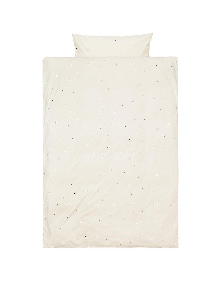 Dot Bedding Off-White Single