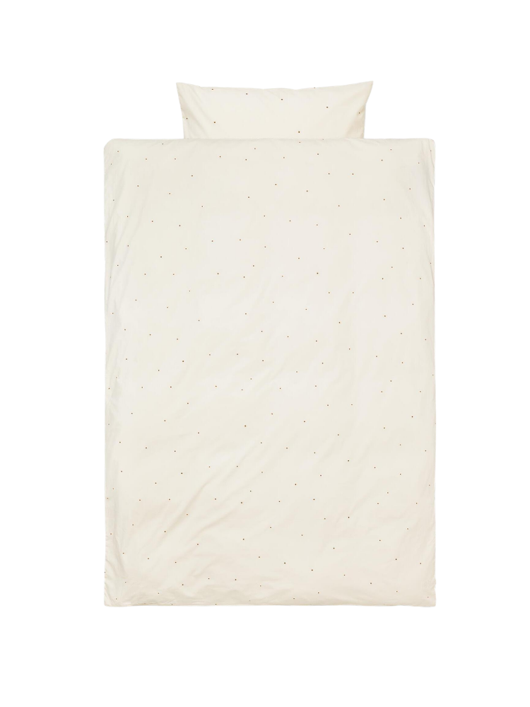 Dot Bedding Off-White Single