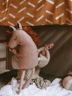 Horse Cushion - Dusty Rose