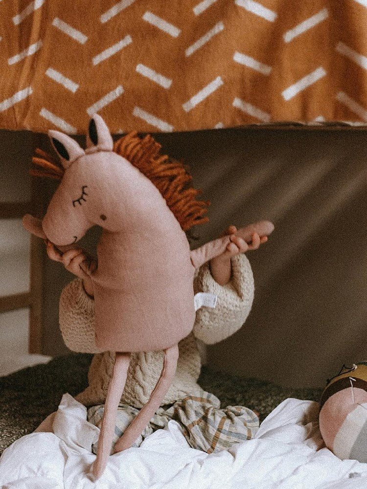 Horse Cushion - Dusty Rose