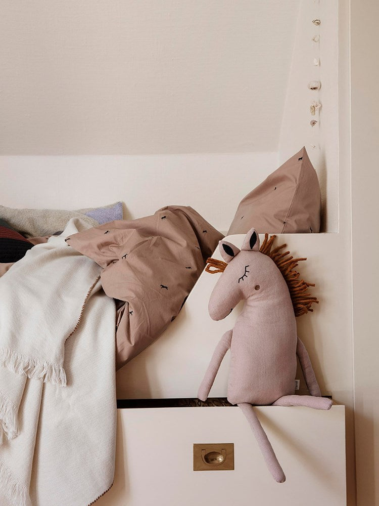 Horse Cushion - Dusty Rose