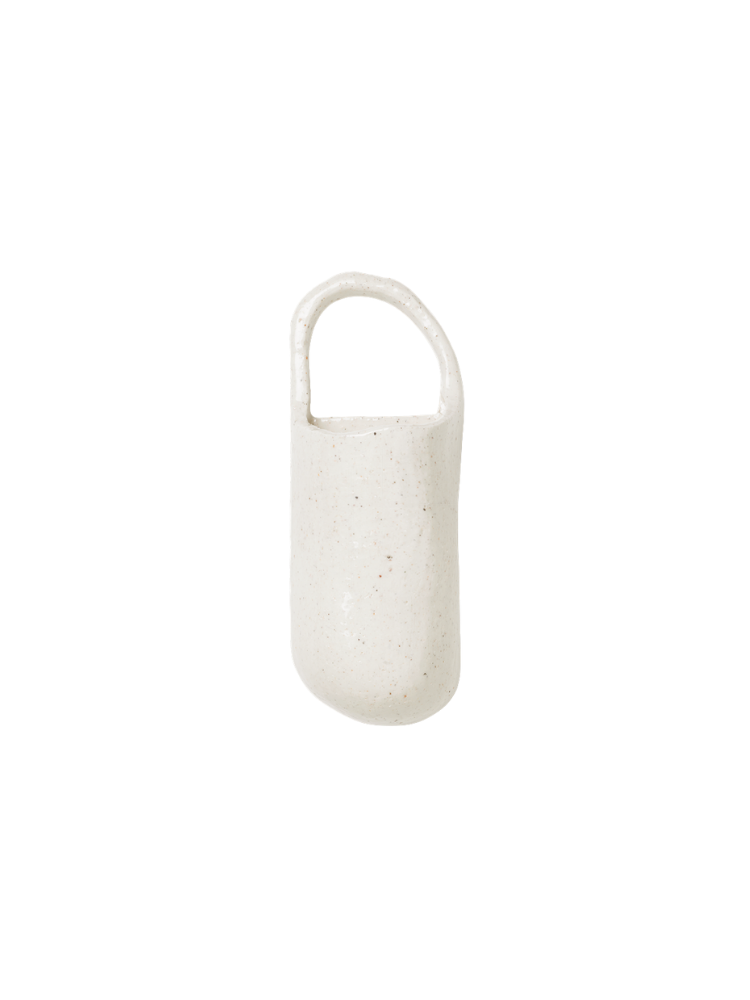 Speckle Wall Vase - Off-White