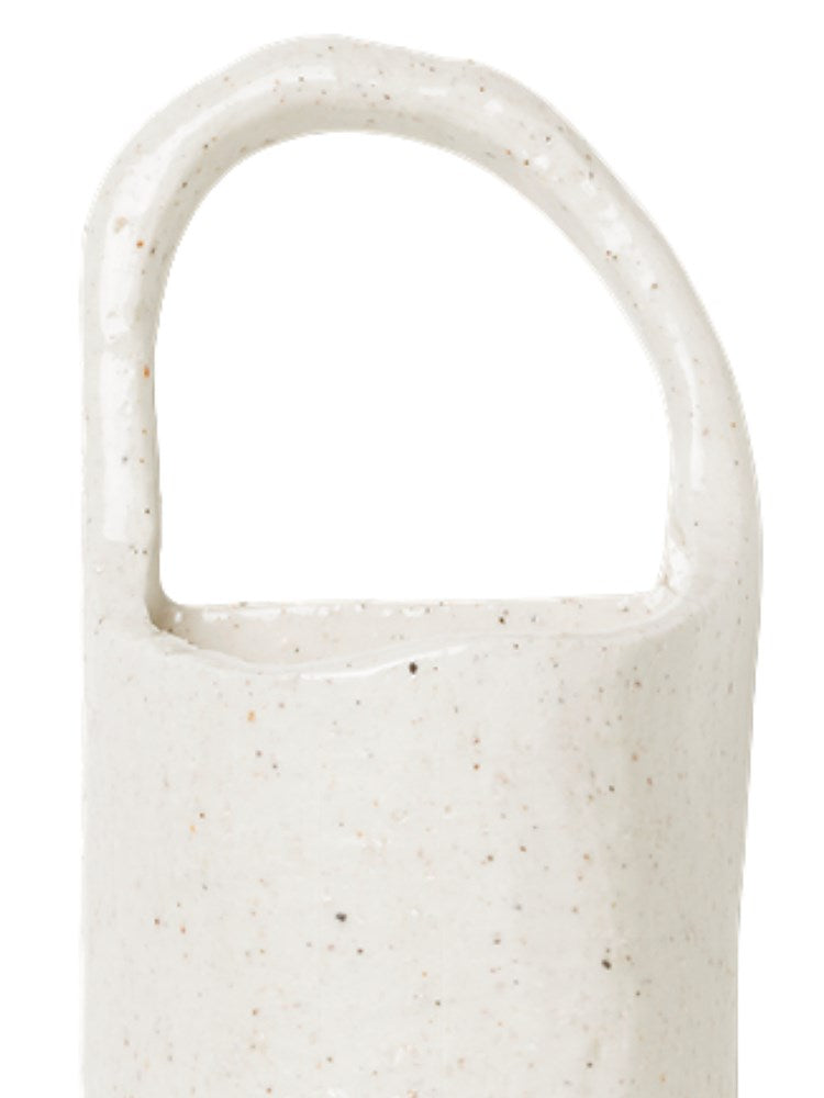Speckle Wall Vase - Off-White