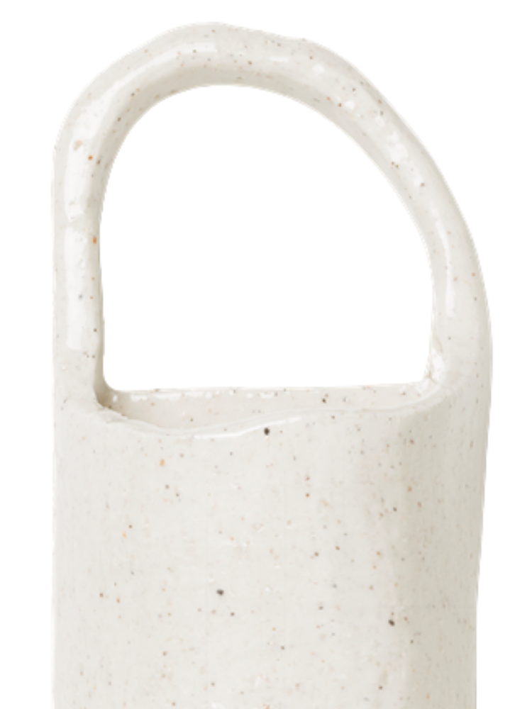 Speckle Wall Vase - Off-White