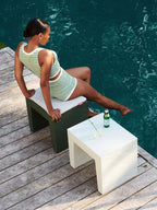 Concrete Seat White