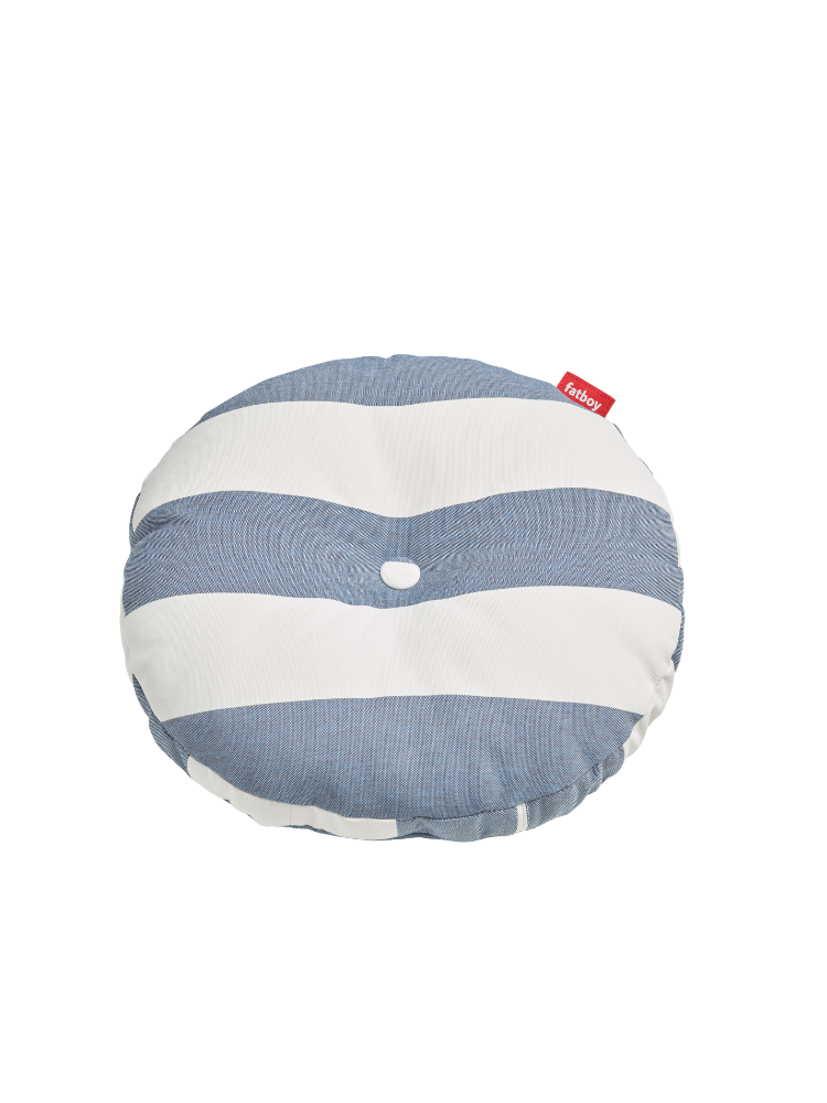 Circle Pillow Stripe Ocean Blue