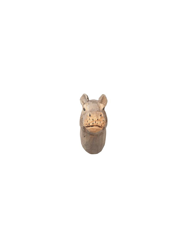 Animal Hand-carved Hook - Hippo