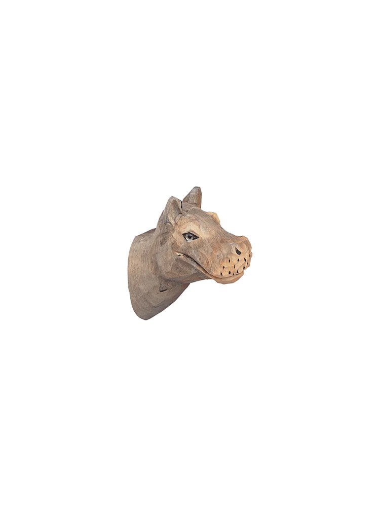 Animal Hand-carved Hook - Hippo
