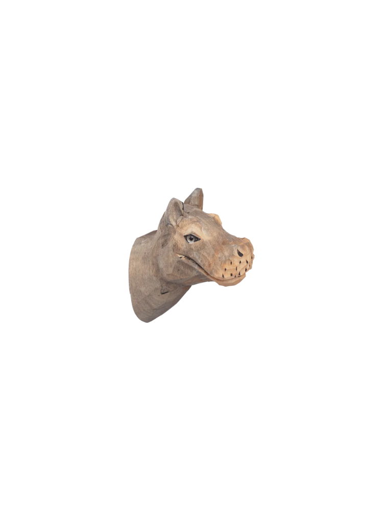 Animal Hand-carved Hook - Hippo
