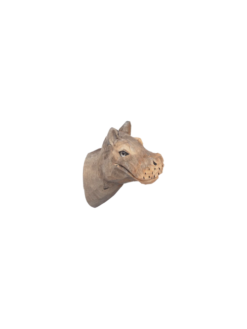 Animal Hand-carved Hook - Hippo