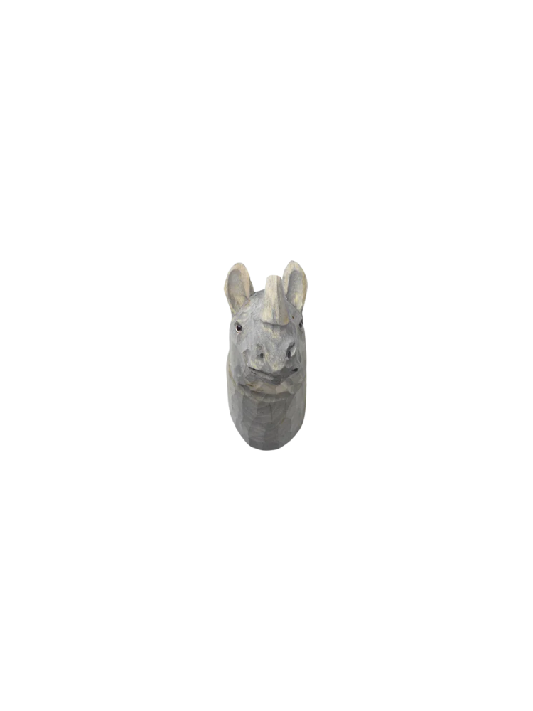 Animal Hand-carved Hook - Rhino