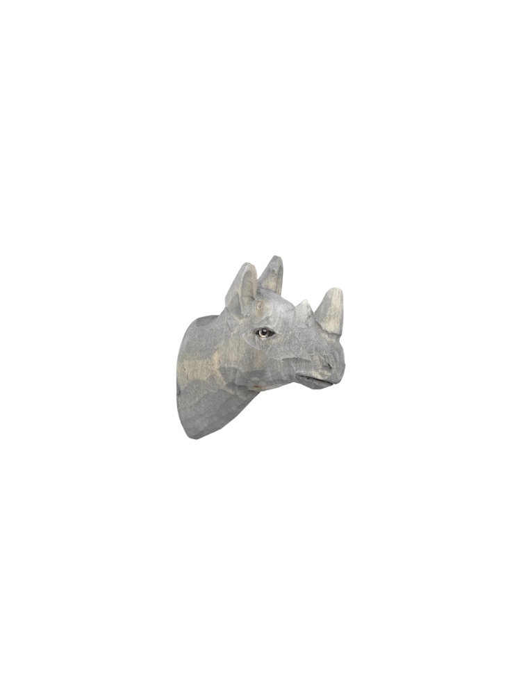 Animal Hand-carved Hook - Rhino