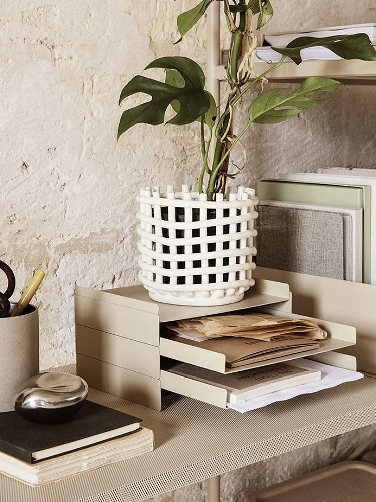 Ceramic Basket - Small - Off-white