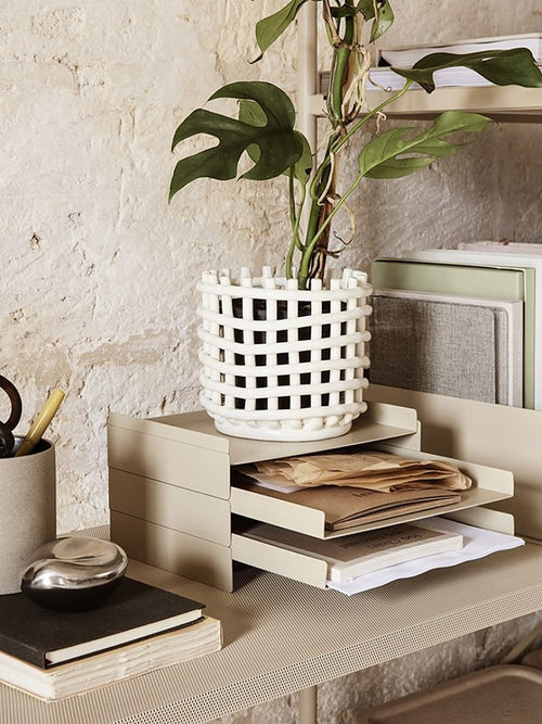 Ceramic Basket - Small - Off-white