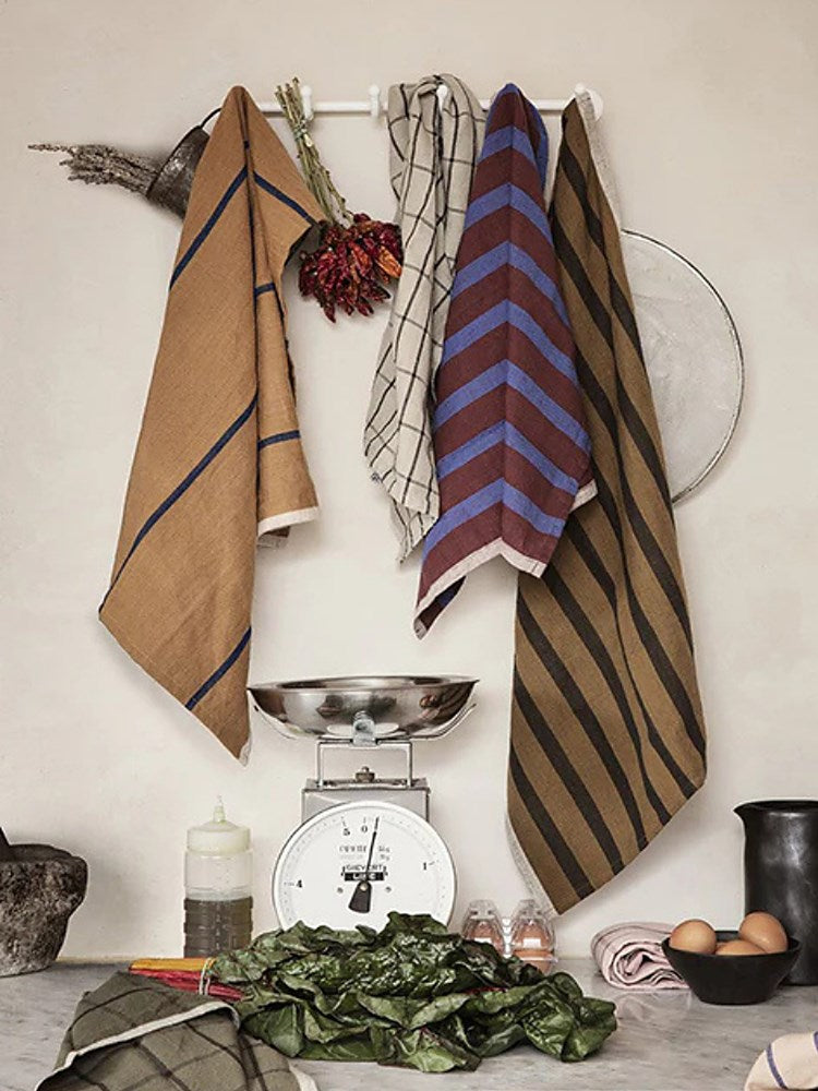 Hale Tea Towel - Sugar Kelp/Black
