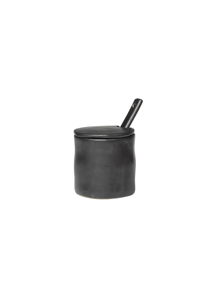 Flow Jar with spoon - Black