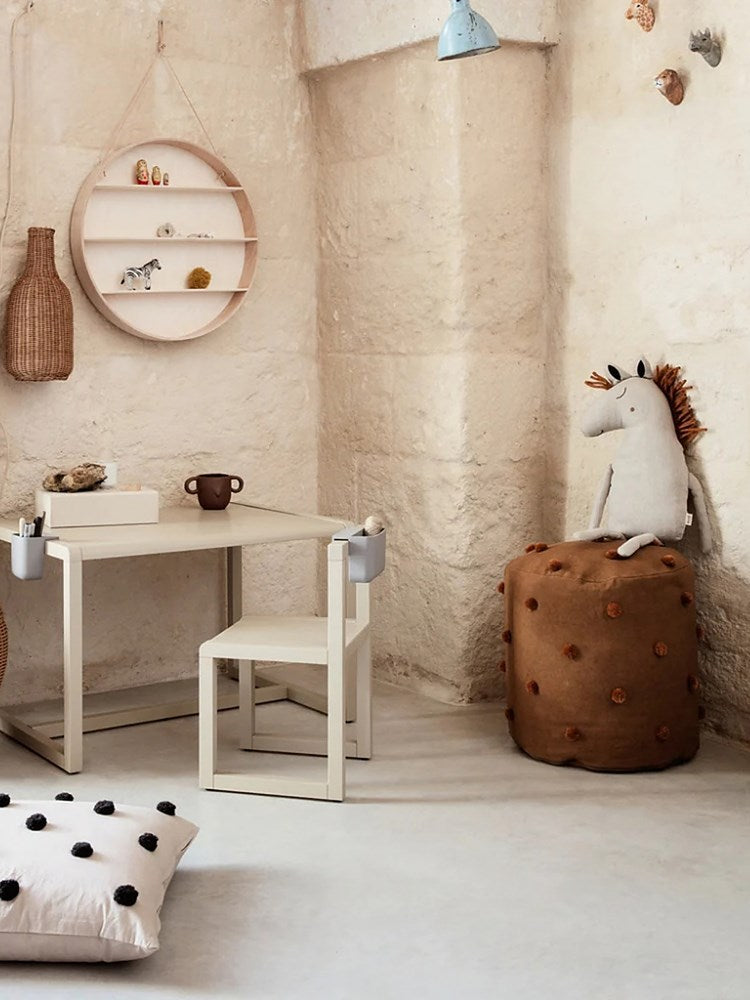 Dot Tufted Pouf - Sugar Kelp/Mustard