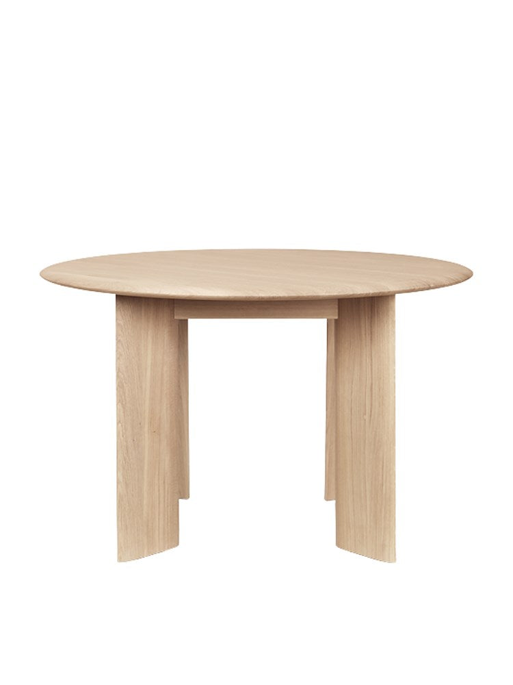 Bevel Table - Round Dia 117 - White Oiled Oak