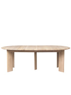 Bevel Table Extendable x2 - White Oiled Oak