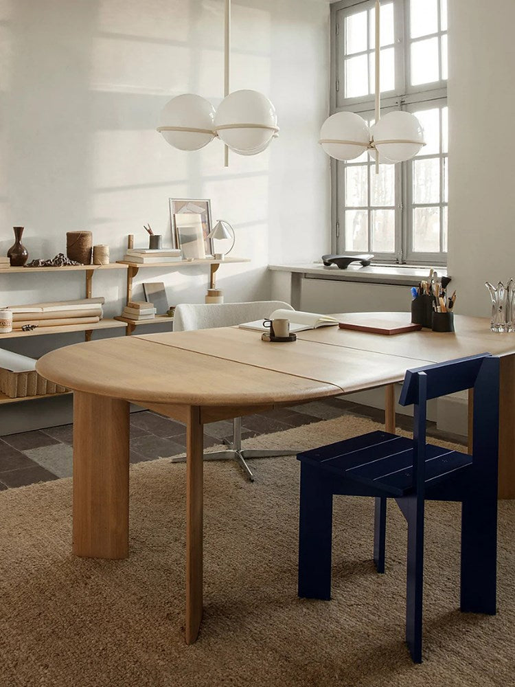 Bevel Table Extendable x2 - White Oiled Oak