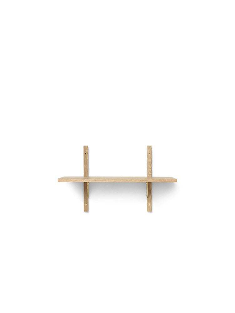 Sector Shelf Narrow - Oak/Brass