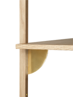 Sector Shelf Narrow - Oak/Brass