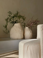 Vulca Vase - Medium - Off-white Stone