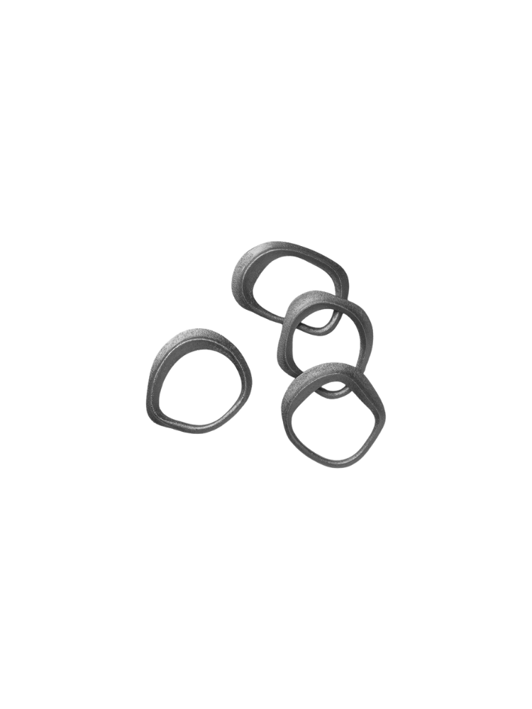 Flow Napkin Rings - Set of 4 - Black Brass