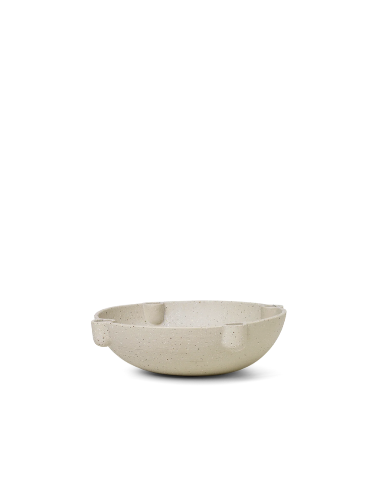 Bowl Candle Holder - L - Ceramic - Light Grey (Sample)