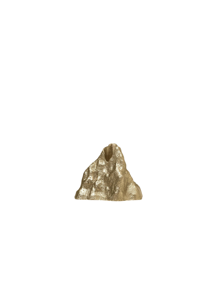 Stone Candle Holder - Large - Brass (Sample)