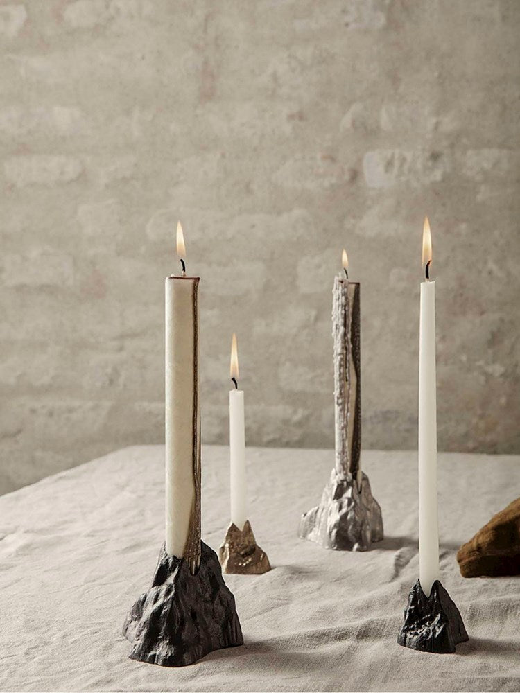 Stone Candle Holder - Large - Aluminium (Sample)