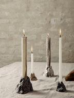Stone Candle Holder - Large - Black Alu (Sample)