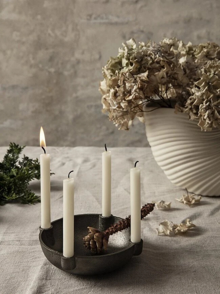Bowl Candle Holder - Small - Black Brass (Sample)