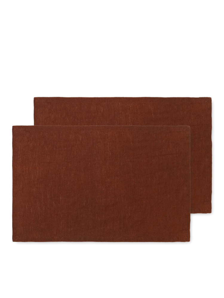 Linen Placemat - Set of 2 - Cinnamon