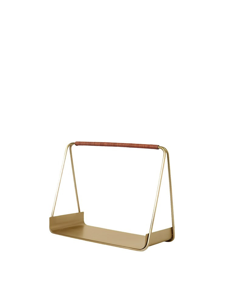 Port Wood Basket - Brass