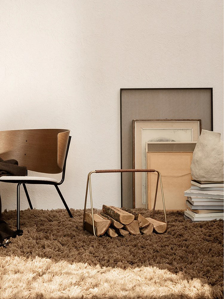 Port Wood Basket - Brass