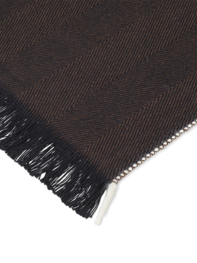 Herringbone Blanket - Dark Coffee (Sample)