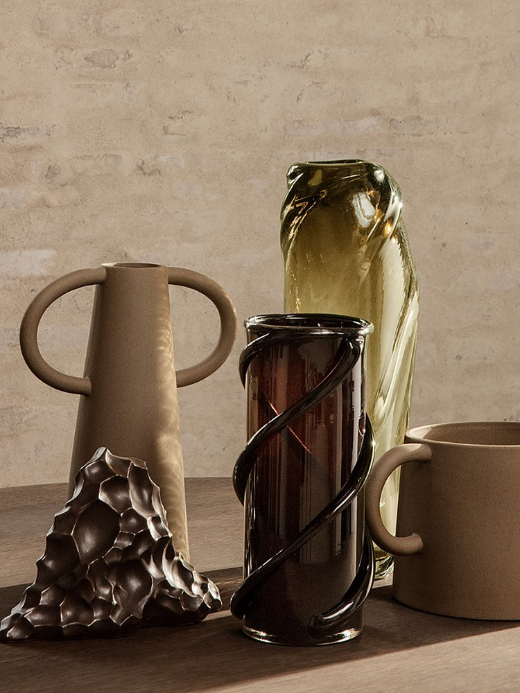 Entwine Vase - Large - Dark amber