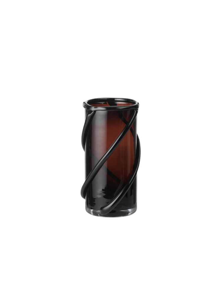 Entwine Vase - Small - Dark amber